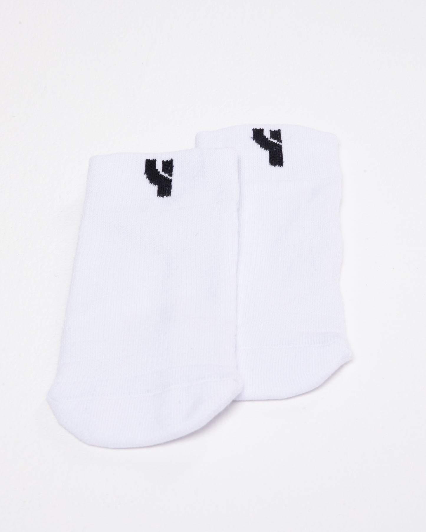 V2 Tech White Ankle Socks product shot with white background