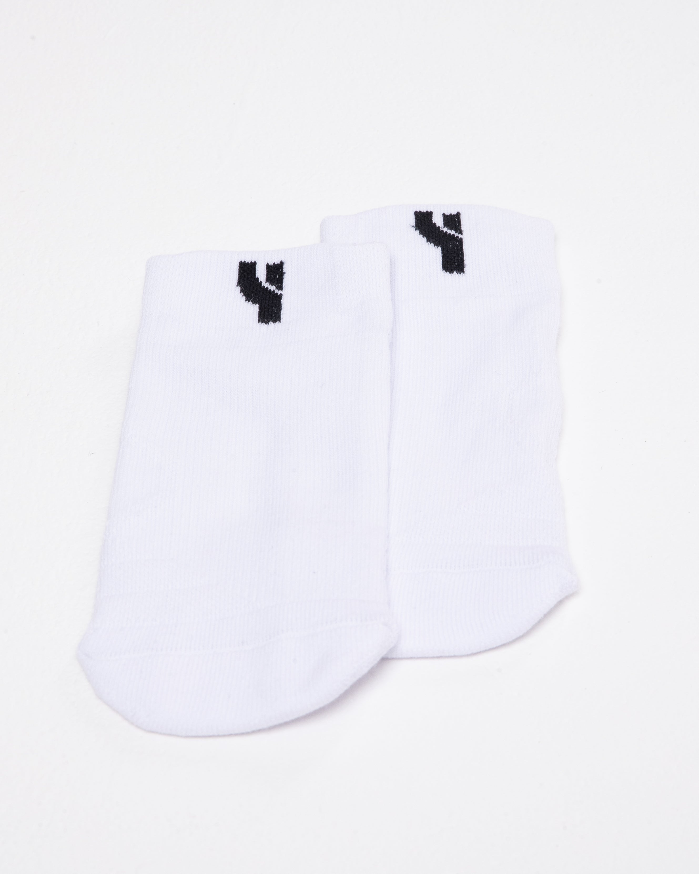 V2 Tech White Ankle Socks product shot with white background