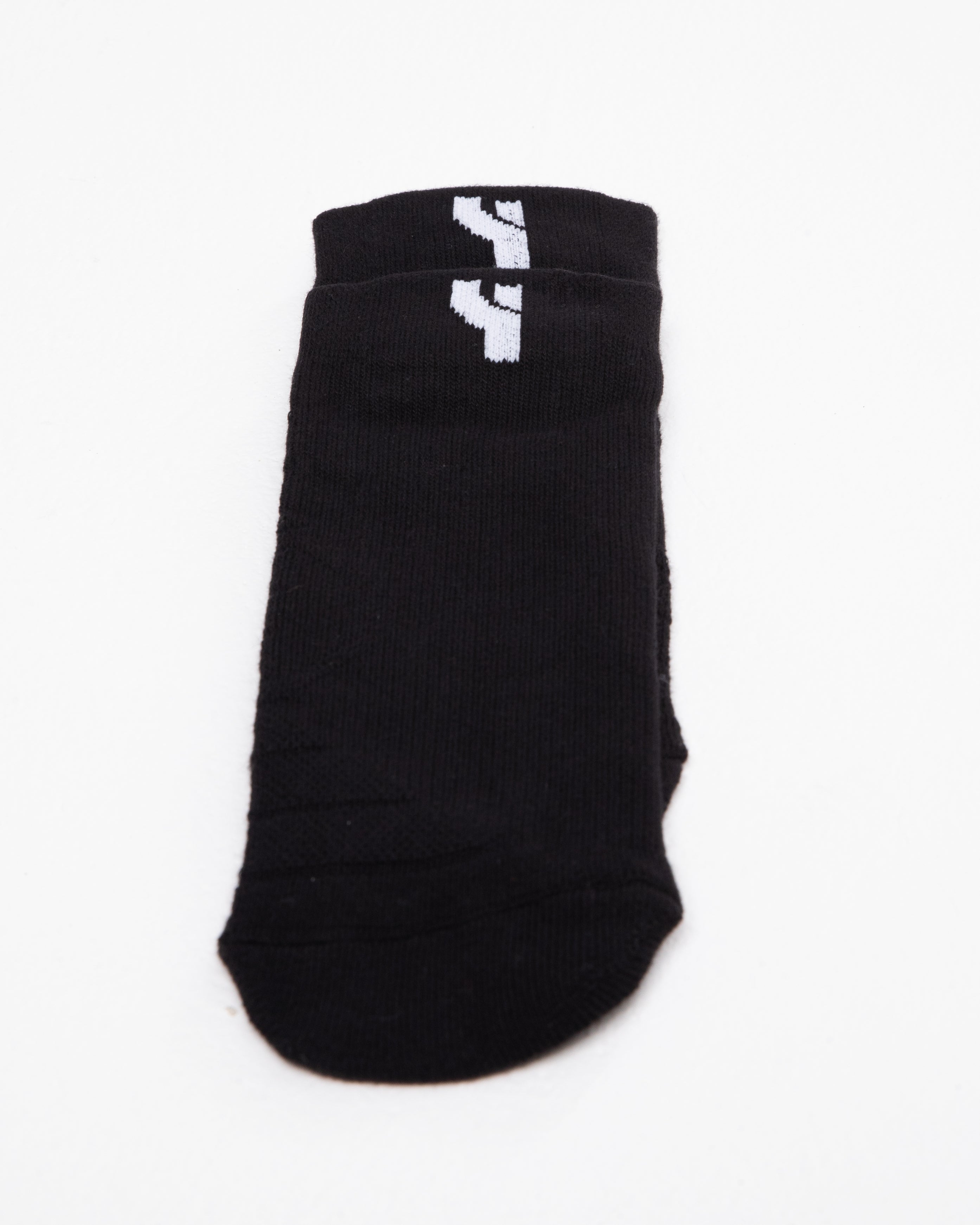 V2 Tech Black Ankle Socks product shot from above with white background