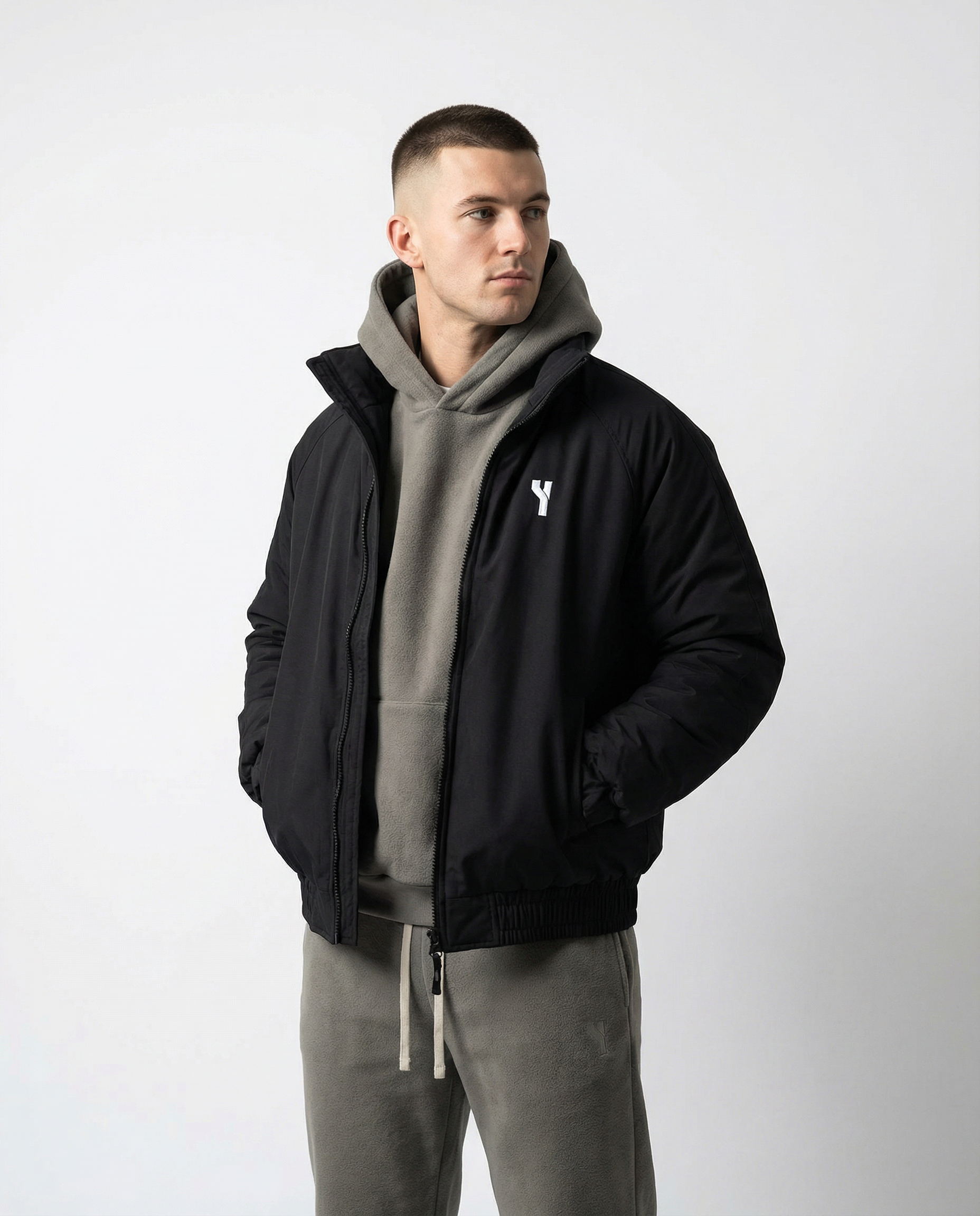 Shield Stand Collar Puffer Coat