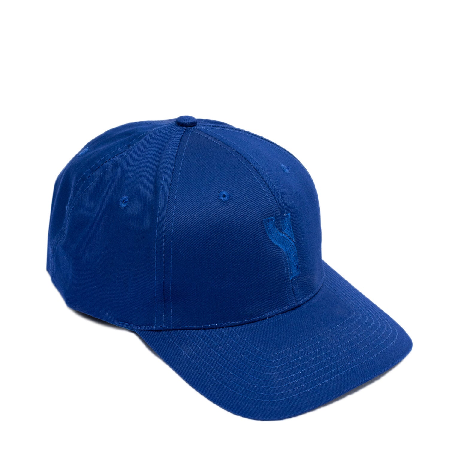 Snapback Cap in blue product shot with white background