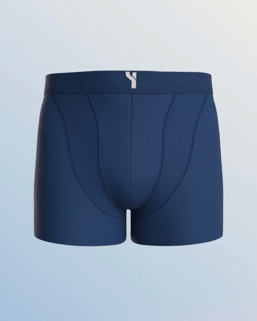 Mens Tech Boxers in blue product shot front