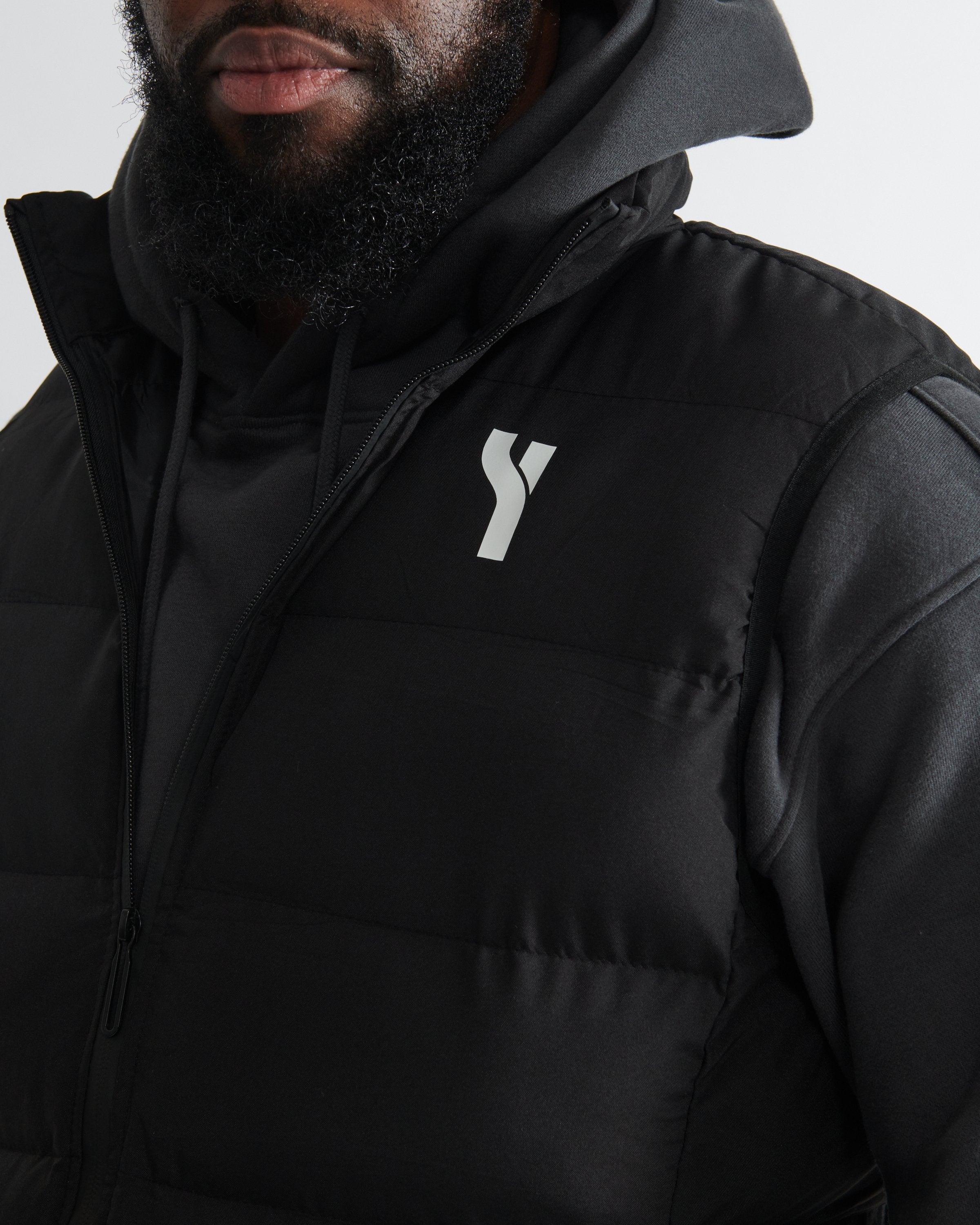 Noir Black Shield Gilet