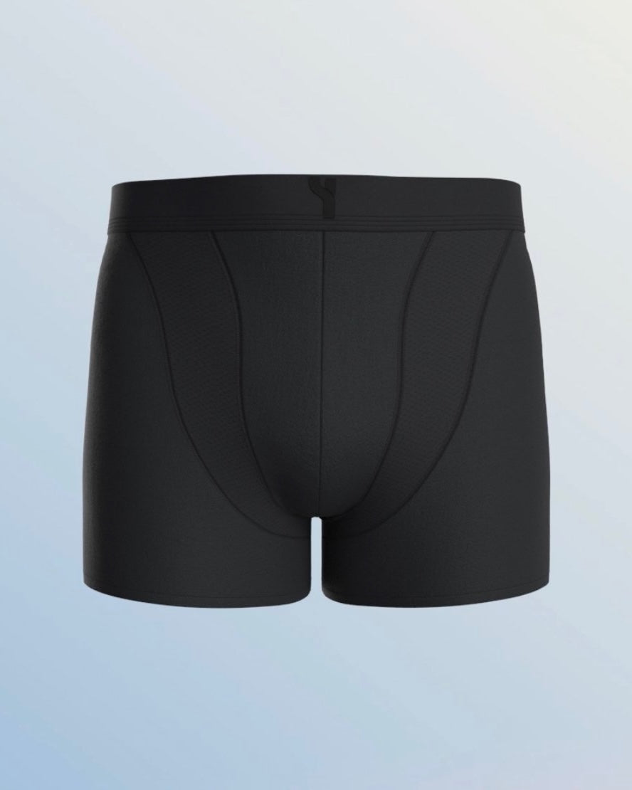 Mens Tech Boxers in black product shot front